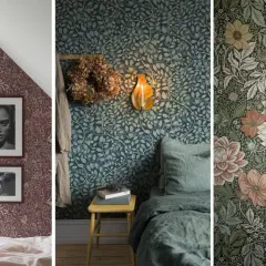 Titta på dessa vackra tapeter! Inspiration för ditt hem med blommor och blad i olika färger.
