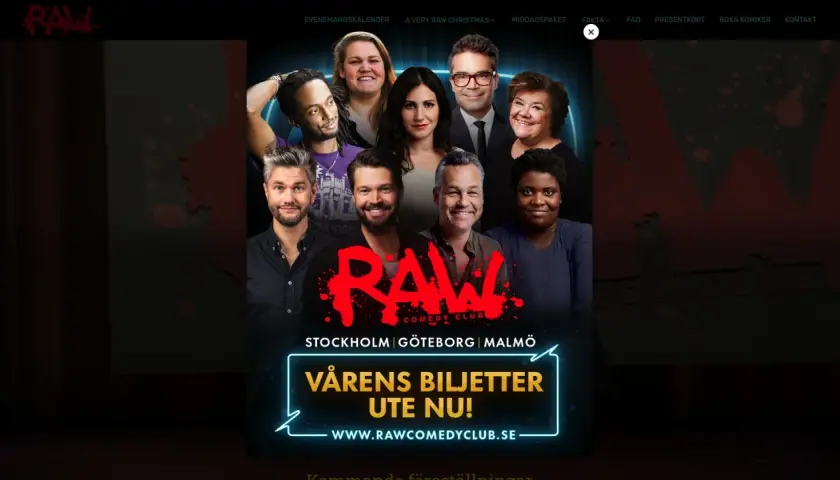 En grupp komiker från RAW Comedy Club står redo att få dig att **stand up** och skratta. Vårens biljetter är ute nu!